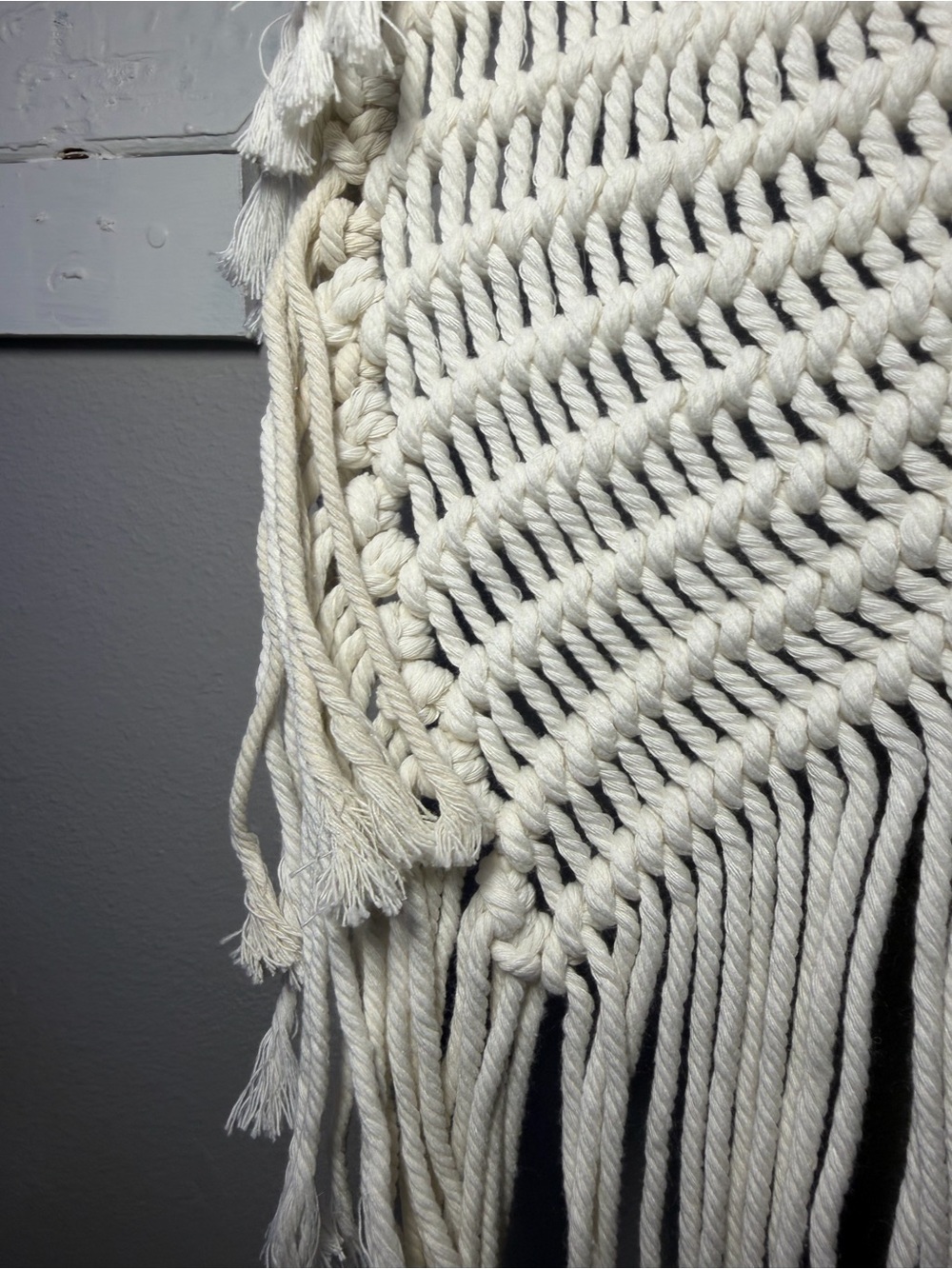Macrame Angel Wings Dream Catcher in Cream - Picture 8 of 14